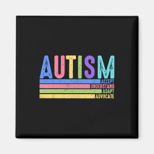 Autism Accept Understand Adapt Advocate Special Ed Magnet