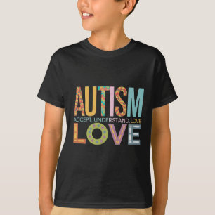 Autism Accept Understand Love Awareness Support Ki T-Shirt