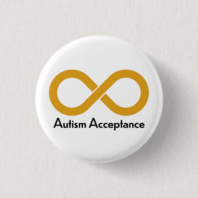 Autism Acceptance 3 Cm Round Badge (Front)