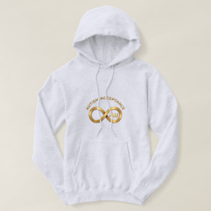 Autism Acceptance Au Gold Infinity Symbol  Hoodie