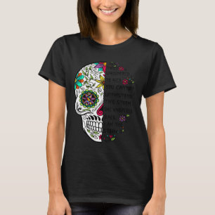 Autism Acceptance Autism Mum Sugar Skull T-Shirt