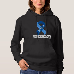 Autism Acceptance Blue Ribbon Hoodie