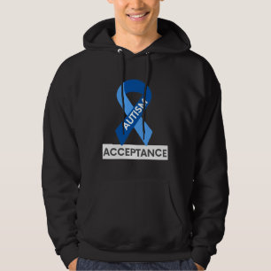 Autism Acceptance Blue Ribbon Hoodie