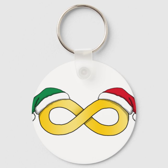 Autism Acceptance Christma Key Ring (Front)
