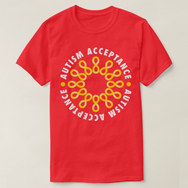 Autism Acceptance Flower T-Shirt (Design Front)