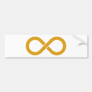 autism acceptance gold infinity logo bumper sticker