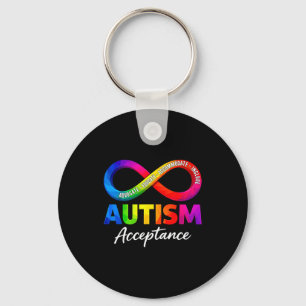 Autism acceptance infinity symbol autism awareness key ring