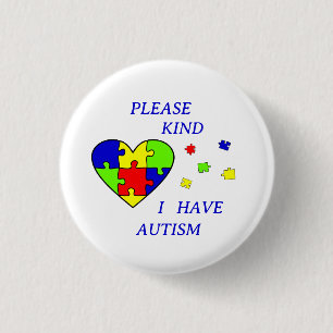 Autism Acceptance Puzzle Autism awareness day    3 Cm Round Badge