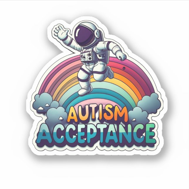 Autism Acceptance Rainbow Astronaut (Front)