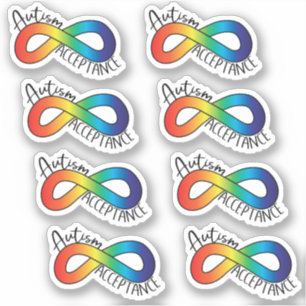 Autism Acceptance Rainbow Infinity 6 Pack