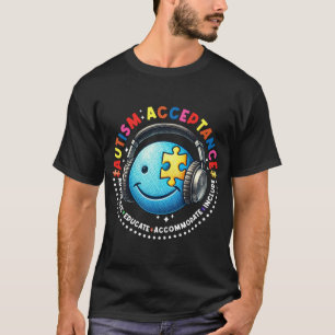 autism acceptance smiley  T-Shirt