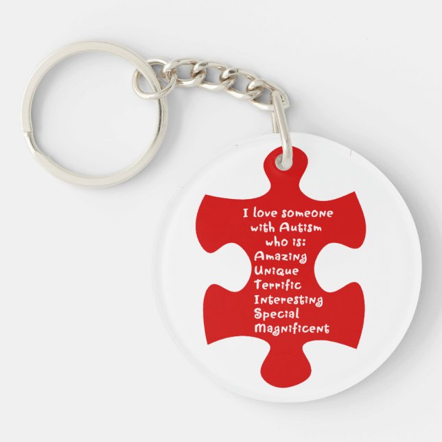 Autism Acrostic Key Ring (Front)