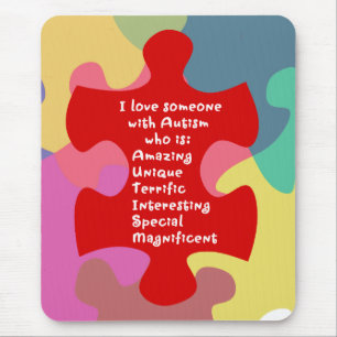 Autism Acrostic Mouse Mat