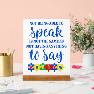 Autism Acrylic Sign