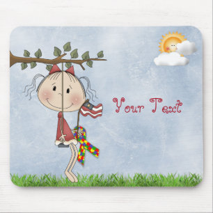 Autism^ Add Your Text-Mousepad Mouse Mat