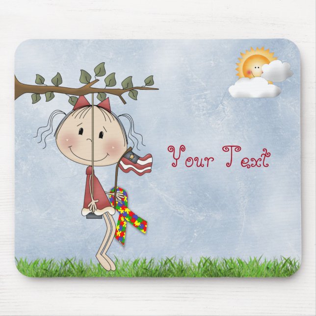 Autism^ Add Your Text-Mousepad Mouse Mat (Front)