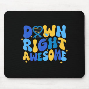 Autism adhd down syndrome awareness 321 down right mouse mat