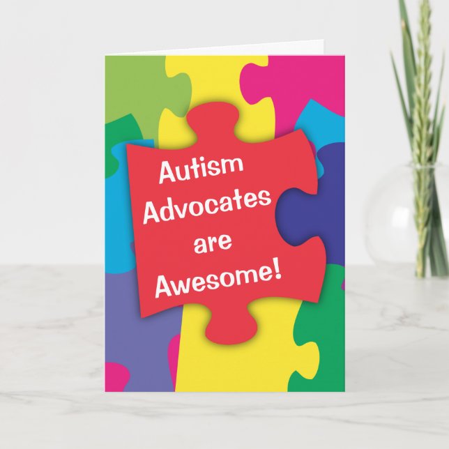 Autism Advocates are Awesome Thank You Card (Front)