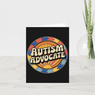 Autism Advocates Graphic Puzzle Design Support Awa Card