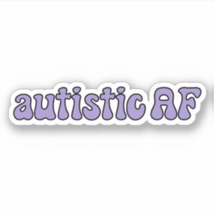 autism AF Purple Typography