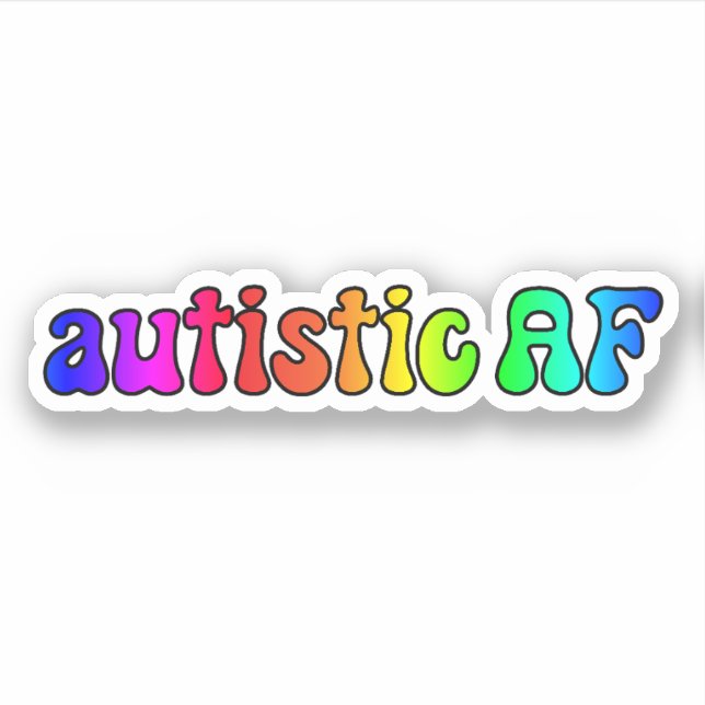 autism AF Rainbow Typography (Front)