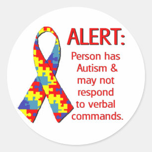 Autism Alert 1 Classic Round Sticker