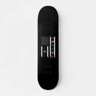 Autism American Flag Autism Awareness Skateboard