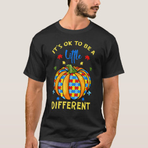 Autism Asd Awareness Puzzle Pieces Pumpkin Hallowe T-Shirt