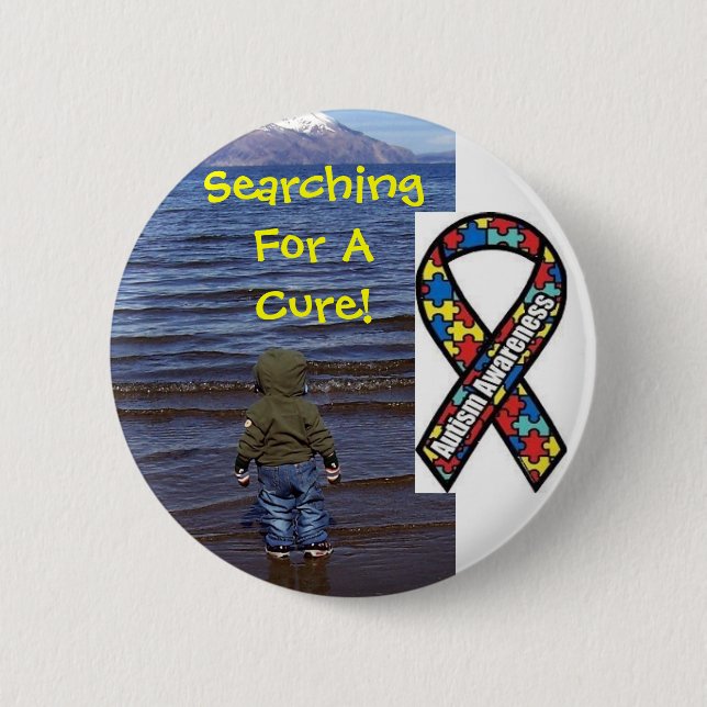 Autism Assistance Button...Please Help! 6 Cm Round Badge (Front)