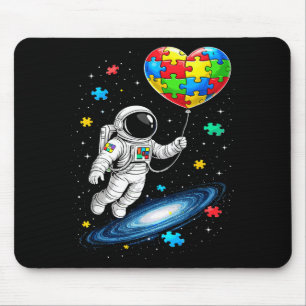 Autism astronaut balloon autism awareness space mouse mat