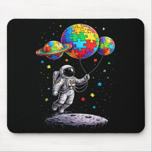 Autism astronaut balloon autism awareness space mouse mat