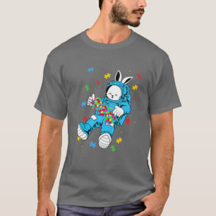 Autism Astronaut Costume Autism Awareness Funny Ra T-Shirt