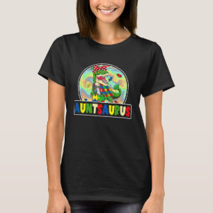 Autism Aunt Saurus Auntsaurus Rex Dinosaur Family T-Shirt