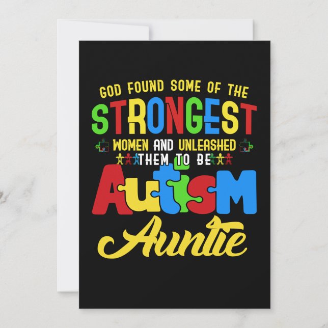 Autism Auntie Awareness Save The Date (Front)