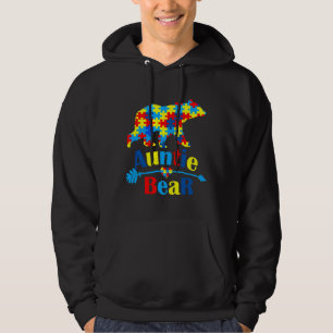 Autism Auntie Bear Autism Awareness Month Hoodie