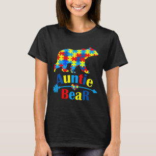 Autism Auntie Bear Autism Awareness Month T-Shirt