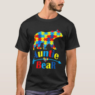 Autism Auntie Bear Autism Awareness Month T-Shirt