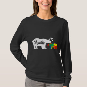 Autism Auntie Bear For Autism Awareness T-Shirt