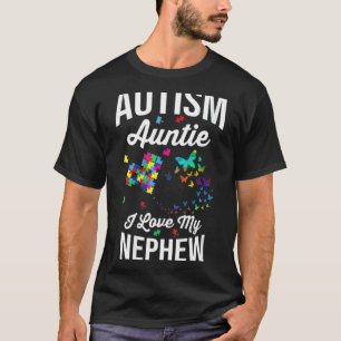 Autism Auntie I Love My Nephew Puzzle T-Shirt