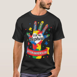 Autism-Autism Awareness Nephew Aunt Uncle Puzzle T-Shirt
