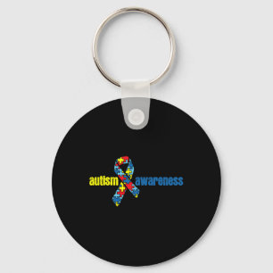 Autism Autism Awareness Ribbon Piece Gift Key Ring
