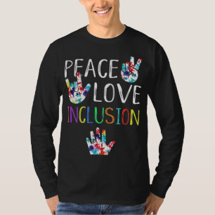Autism-Autism-Peace Love Inclusion Sped Squad Spec T-Shirt