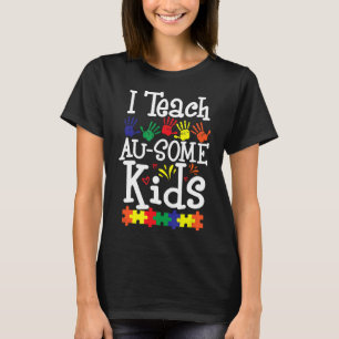 Autism-Autism Teacher Puzzle Piece Students Womens T-Shirt