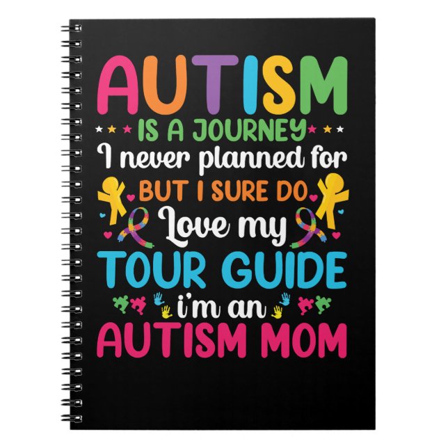 Autism Autistic is a journey I never planned for b Notebook (Front)