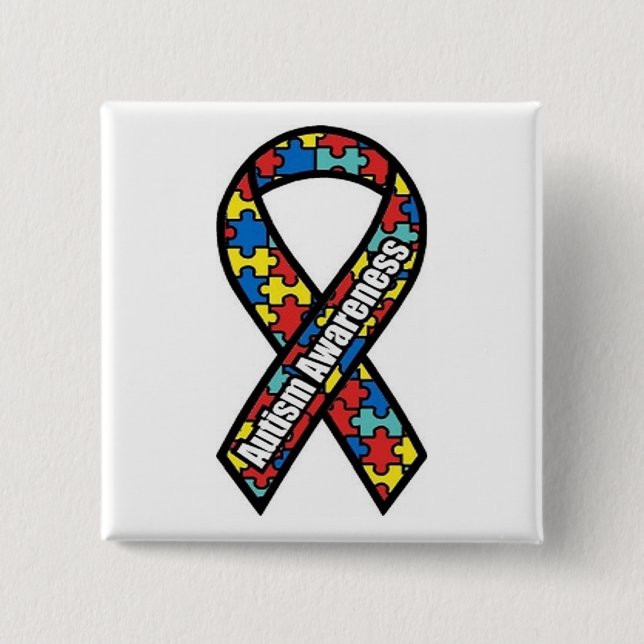 Autism Awareness 15 Cm Square Badge (Front)