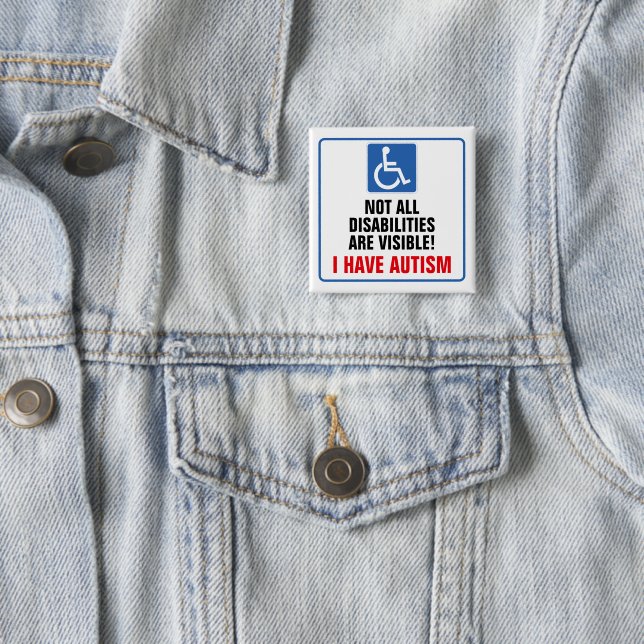 Autism Awareness 15 Cm Square Badge (In Situ)