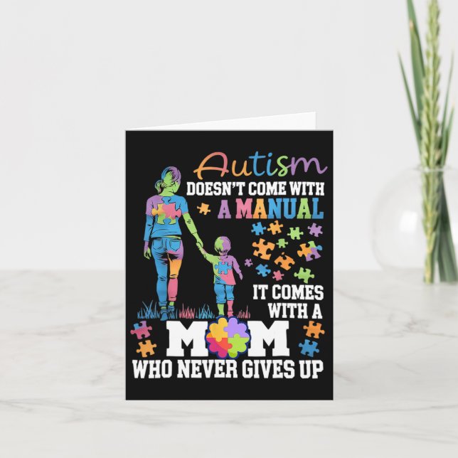 Autism Awareness 2025 Doesn't Come With A Manual A Card (Front)