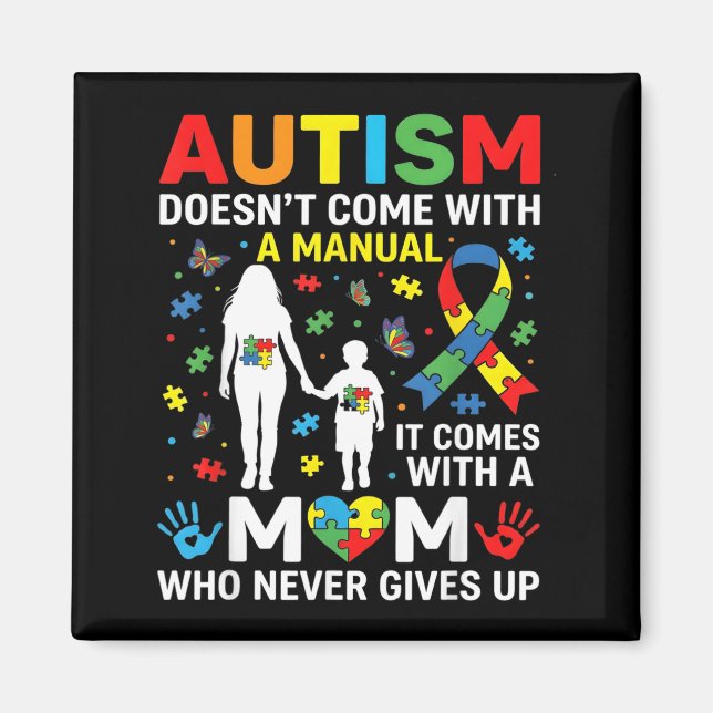 Autism Awareness 2026 Doesnt Come with a Manual Magnet (Front)