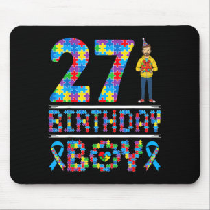 Autism Awareness 27th Birthday Boy Puzzle Piece 27 Mouse Mat