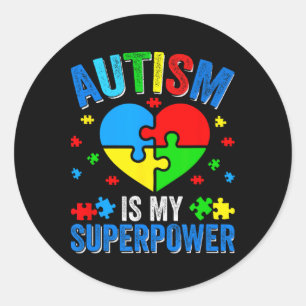 Autism Awareness 2 Classic Round Sticker